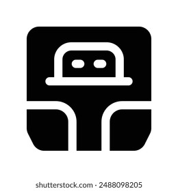 body scale icon. vector glyph icon for your website, mobile, presentation, and logo design.