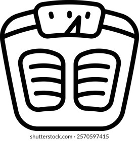 Body Scale Icon. Weight scale icon