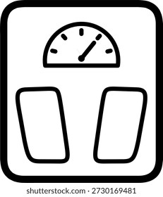 Icono de la báscula corporal para el control de peso y el seguimiento de la salud física
