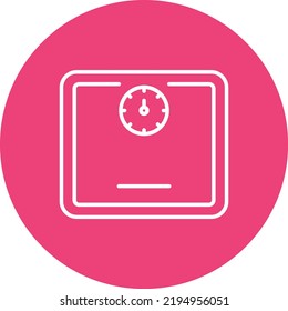 Imagen vectorial de icono de círculo de línea de escala de cuerpo. También se puede usar para aplicaciones web, aplicaciones móviles y medios impresos.