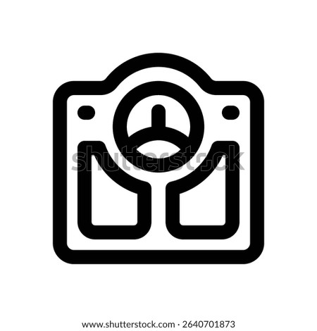 body scale line icon. Clean and minimalist vector icon for websites, mobile apps, presentations, and logos. Fully scalable and customizable for any project.