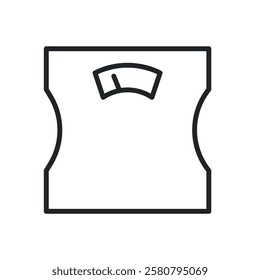 Body scale thin line icons. Perfect pixel on transparent background