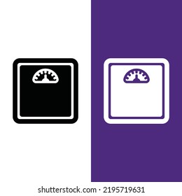 Icono de vector de escala corporal en estilo glifo. El icono de ilustración vectorial se puede utilizar para una aplicación, sitio web o parte de un logotipo.