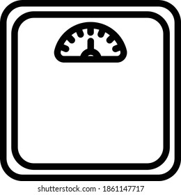 Body Scale Vector Icon in Outline Style. Vector illustration icon can be used for an app, website, or part of a logo.