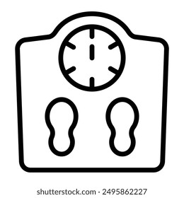 Body Scale Vector Line Icon Design
