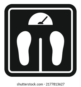 Körperskala Symbol einfache Vektorgrafik. Diät Essen. Gesunde Ernährung