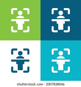 Body Scan Flat four color minimal icon set