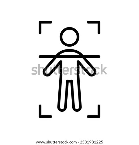 Body scan icon Black and white logo