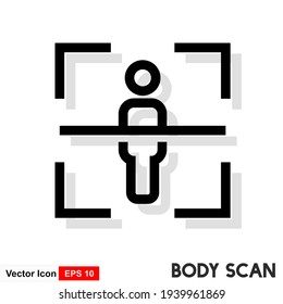 Body scan icon in fill, thin, outline and stroke styles. Vector illustration. 