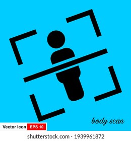 Body scan icon in fill, thin, outline and stroke styles. Vector illustration. 