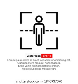 Body scan icon in fill, thin, outline and stroke styles. Vector illustration.