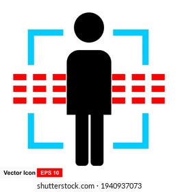 Body scan icon in fill, thin, outline and stroke styles. Vector illustration.