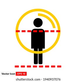 Icono de exploración corporal en estilos de relleno, delgado, contorno y trazo. Ilustración vectorial.