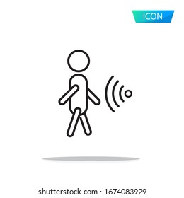 icono de escaneo de cuerpo aislado en fondo blanco.