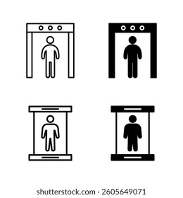 Body scan icon set. Trendy flat vector Body scan from Artificial Intelligence color editable