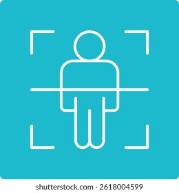 Ícone de vetor de Varredura do Corpo. Pode ser usado para impressão, aplicativos móveis e da Web.