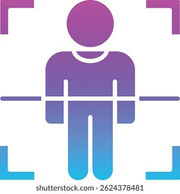 Ícone de vetor de Varredura do Corpo. Pode ser usado para impressão, aplicativos móveis e da Web.