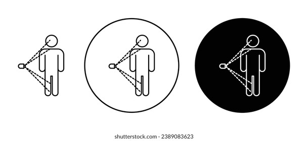 Body scan vector illustration set for UI designs. Airport gate scanner line icon suitable for apps and websites.