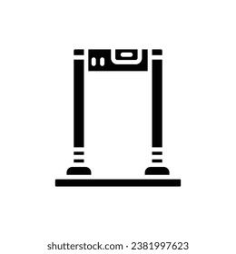 Ilustración de vectores de iconos rellenados por escáner de cuerpo