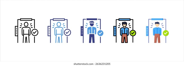 Body Scanner Multi Style Icon Set
