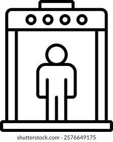 Body scanner vector icon. Can be used for printing, mobile and web applications.