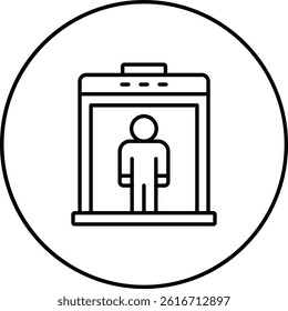 Body scanner vector icon. Can be used for printing, mobile and web applications.