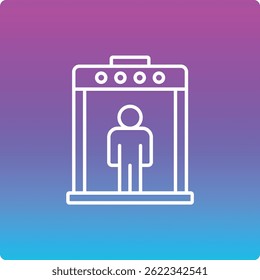 Icono del Vector del escáner del cuerpo. Se puede utilizar para aplicaciones de impresión, móviles y de Web.