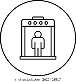 Ícone de vetor do scanner de corpo. Pode ser usado para impressão, aplicativos móveis e da Web.