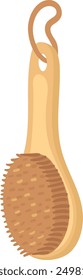 Body scrub brush. Wooden eco bathroom tool