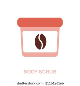 Body Scrub flat icon. Colored element sign from spa therapy collection. Flat Body Scrub icon sign for web design, infographics and more.