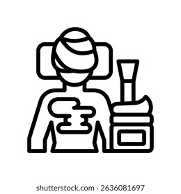 Body Scrub Icon Line Vector Illustration