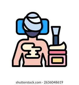 Body Scrub Icon Lineal Color Vector Illustration