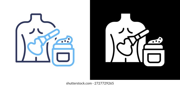 Ícone de limpeza de corpo Lineglyph Vetor Illustration