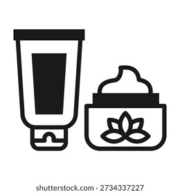 Body Scrub Icon Mixed Style Vector Illustration