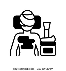Body Scrub Icon Outline Vector Illustration