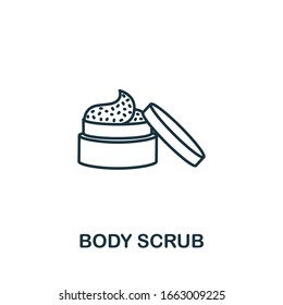 Body Scrub icon from spa therapy collection. Simple line element Body Scrub symbol for templates, web design and infographics