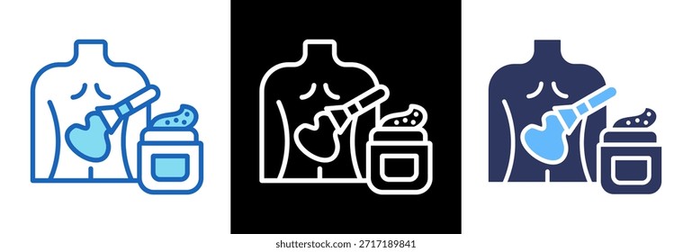 Body Scrub Icon triplestyle Vector Illustration