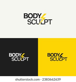 Body sculpt concept logo. Vector file available. Fully editable