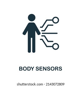 Body Sensors icon. Simple element from healthcare innovations collection. Creative Body Sensors icon for web design, templates, infographics and more