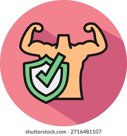 Ilustración vectorial isométrica Body Shield Icon