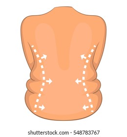 Body side surgery correction icon. Cartoon illustration of body surgery correction vector icon for web design
