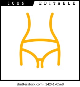 body slim icon isolated sign symbol vector illustration - vector