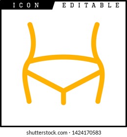 body slim icon isolated sign symbol vector illustration - vector