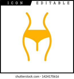 body slim icon isolated sign symbol vector illustration - vector
