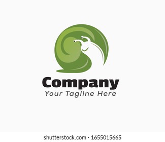 Body snail Negative space logo design inspiration