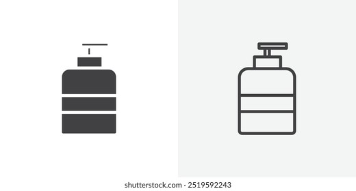 Body Soap icon. solid filled and stroke thin line style eps 10