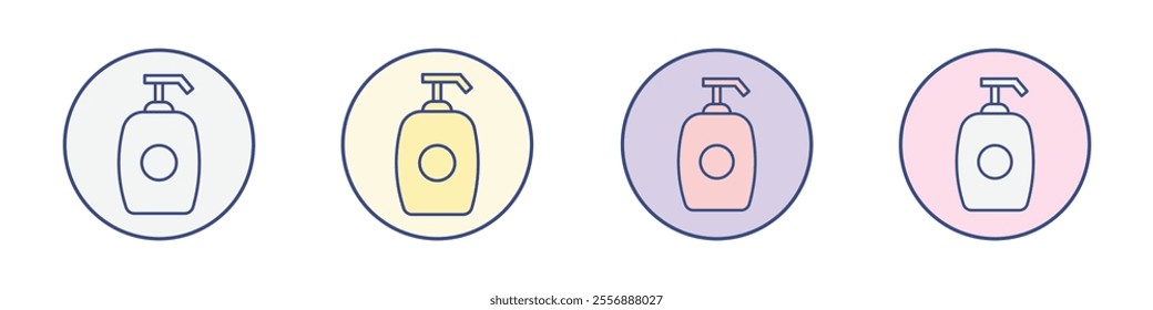 Body Soap icon Thin line flat illustration