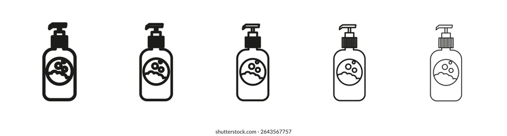 Body Soap icon vector outline set illustration sign