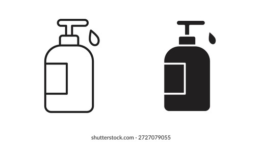 Conjunto de iconos de jabón corporal. Ilustración vectorial de línea simple