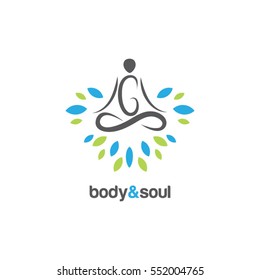 Body Soul Meditation Logo Sign Symbol Stock Vector (Royalty Free ...